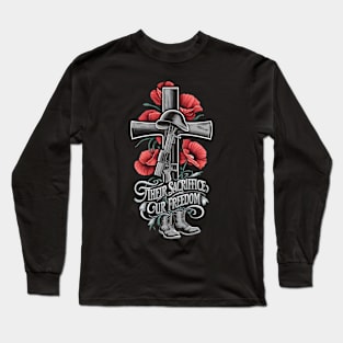 Their sacrifice our Freedom | Memorial day | Veteran lover gifts Long Sleeve T-Shirt